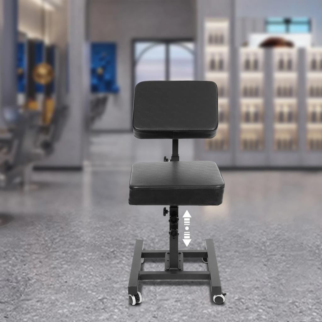 Sedia Idraulica Regolabile per Tatuaggi e Barbiere con Ruote e Schienale Reclinabile a 180°, Capacità 220lbs, Sedia da Salone per Taglio Capelli, Massaggio