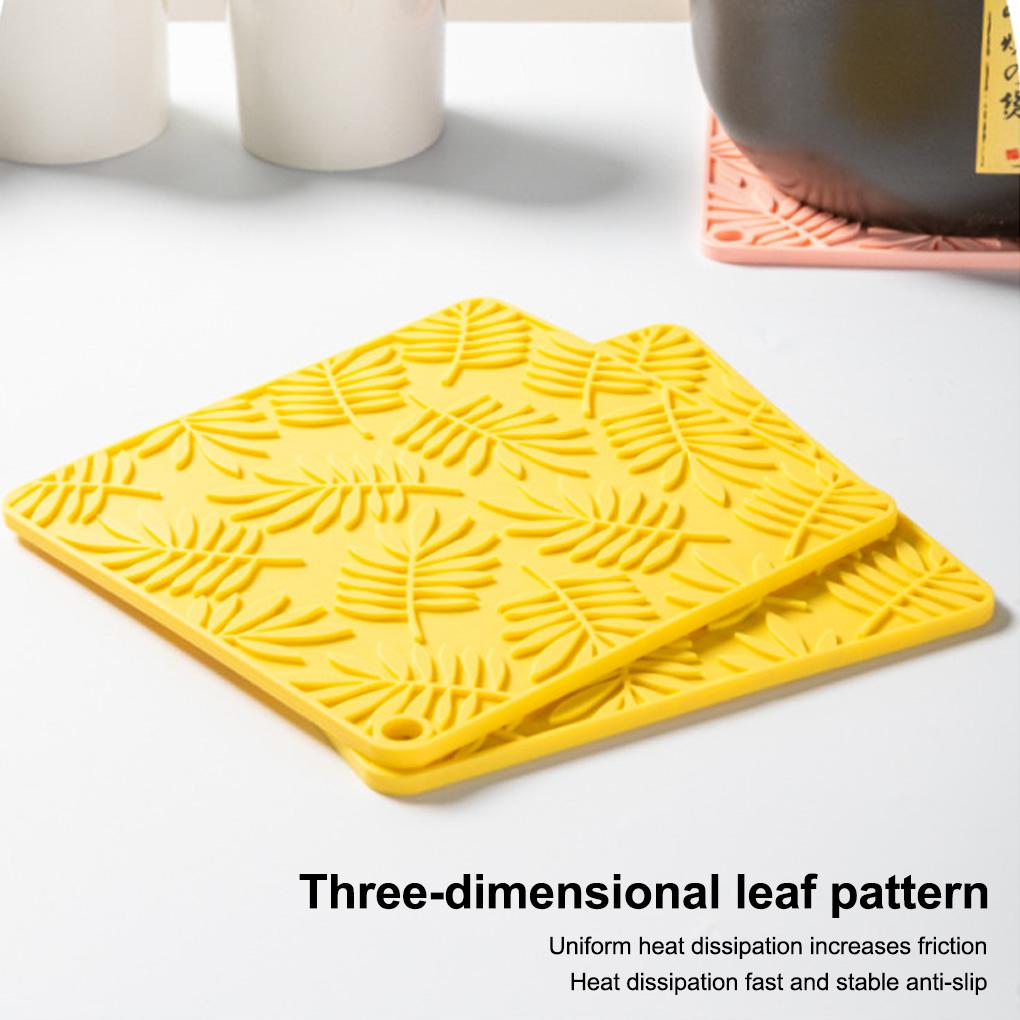Cup Coaster Silicone Heat Resistant Coffee Mug Table Mat Reusable Household Pad Ribbed Tableware Placemat Protector