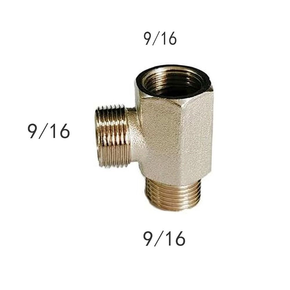 Durable Tee Joint 3 Way T Valve Connector Kitchen Sink Splitter Diverter Valve