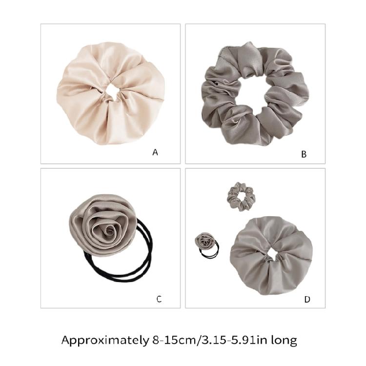 Princess Scrunchies Ribbon Hair Tie Silky Scrunchies Cute Rosettes Hair Holder