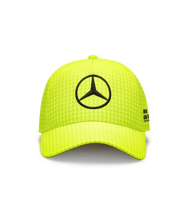 Casquette Enfant - Mercedes-AMG - Lewis Hamilton - Jaune Fluo - Polyester - Sportswear
