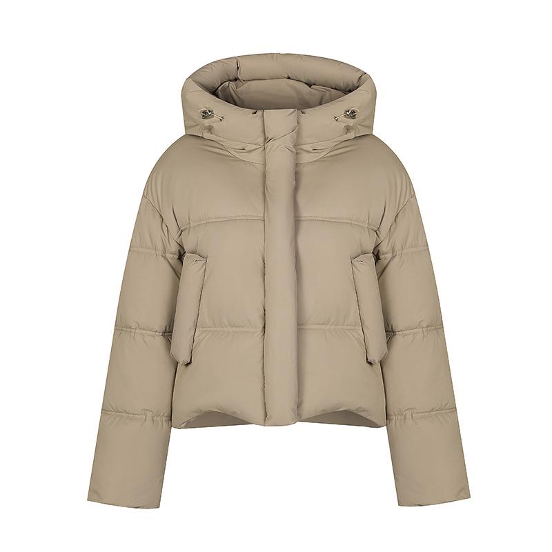Down Cotton Jacket Women's 2025 Winter New Korean Version of Hooded Thickened Warm Puff Short Bread Jacket