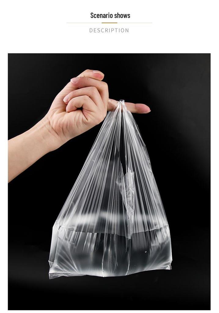 Small Transparent Disposable Plastic Tote Bags for Food Packaging