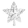 Christmas Seasonal Decor Glitter Star Tree Topper, Hollow Treetop Ornament, Sparkling Decoration for Holiday Home Party Window Display