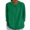 Autumn 2025 Solid Color Loose Lapel Top - Women's Three-Quarter Sleeve