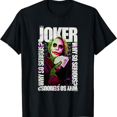 Why So Serious Joker Graffiti Logo Box T-Shirt
