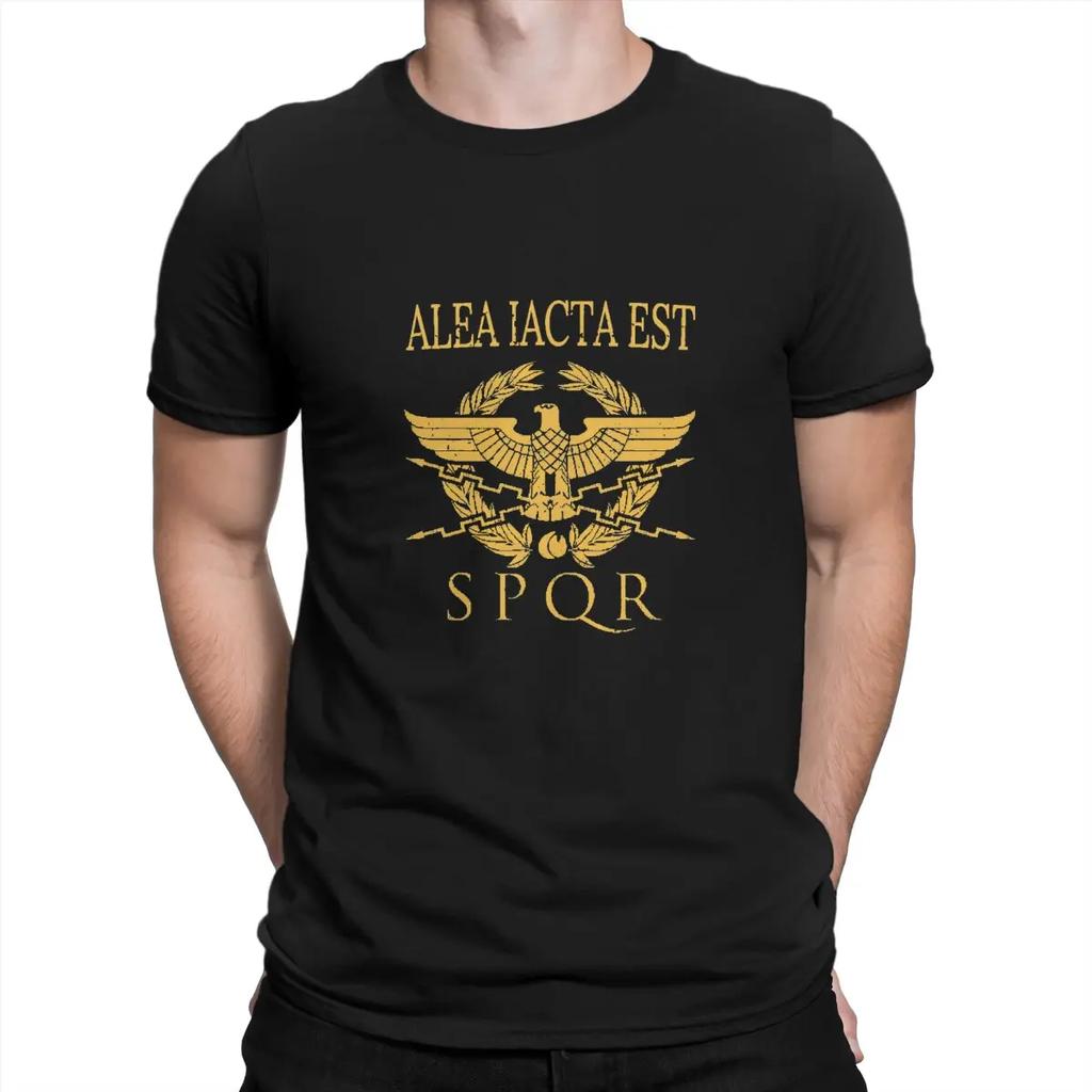 Alea Iacta Est T Shirts Ancient Rome Casual Tees Short Sleeve Crew Neck T-Shirt Pure Cotton Graphic Clothing Unisex