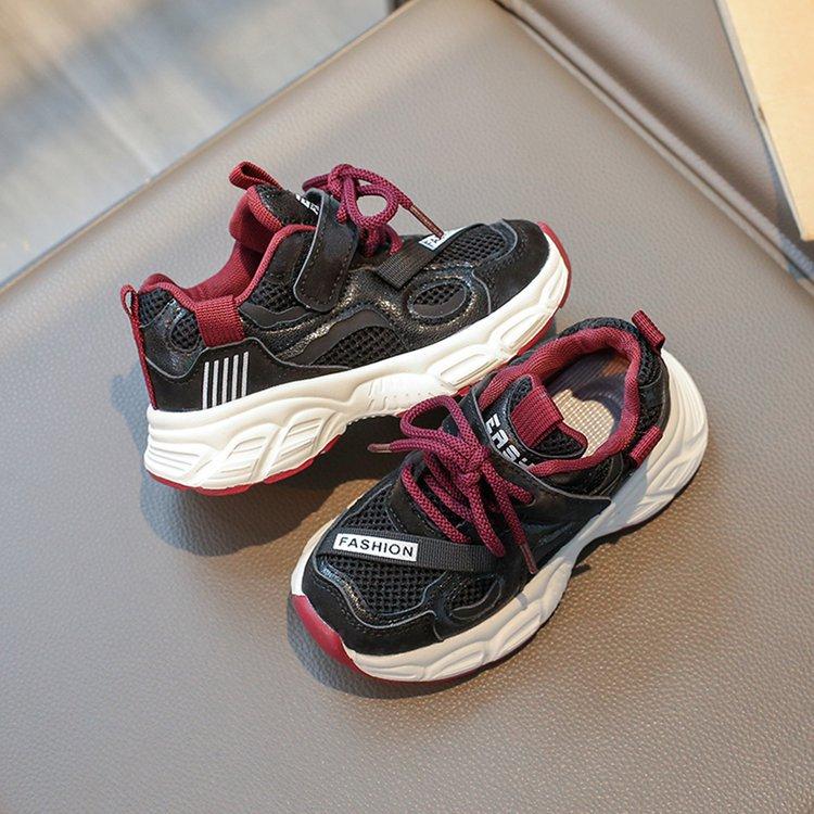 Children's sports shoes 2025 spring new boys' shoes girls' dad shoes mesh casual shoes breathable big children's shoes