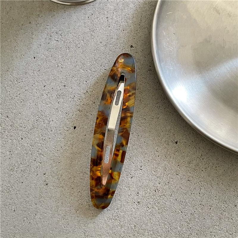 

Acetate Hair Clips Bobby Pins Simple Sweet Oval Geometric Side Pins Hairpin Women Hair Accessories