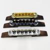 Guitar Bridge Tailpiece with Golden Roller Saddles Adjustable Archtop Guitar Bridge Electric Guitar Accessories