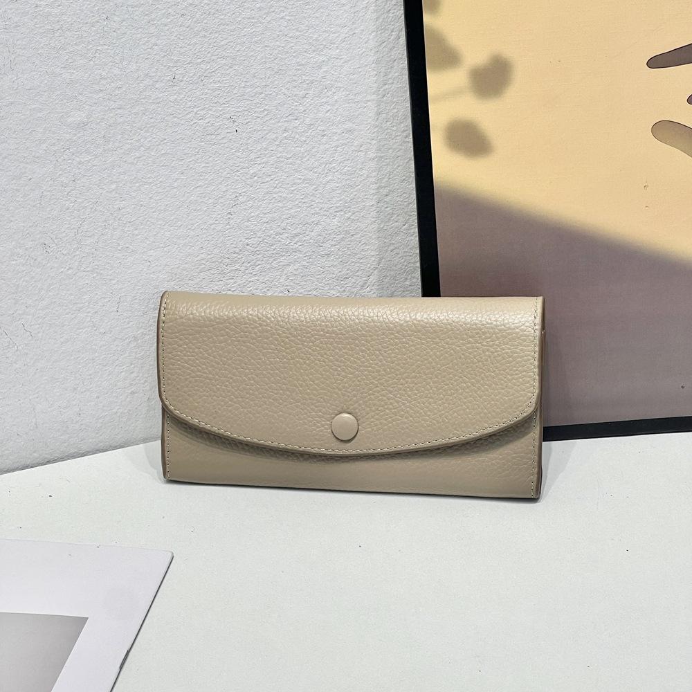 Leather Niche Bag Women'S Long Wallet Soft Cowhide Wallet Clip Fashion Hand Wallet 5115