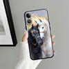 Animal Horse Pattern Black Soft Phone Cover Case for iPhone 15 16 14 Plus 7 8 13 12 11 17 Pro Max 17Air XR XS Max