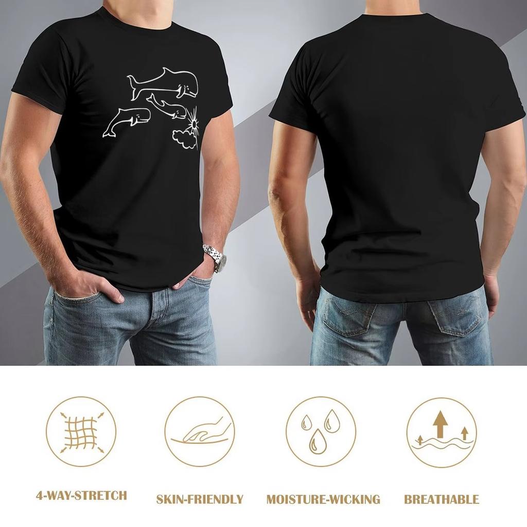 Robe Extremoduro Whale and Sun Tattoo T-shirt, Men's T-shirt, Hippie Clothing for Boys, Men's Cotton T-shirts