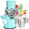Multi-function Hand-crank Rotary Drum Vegetable Cutter & Slicer