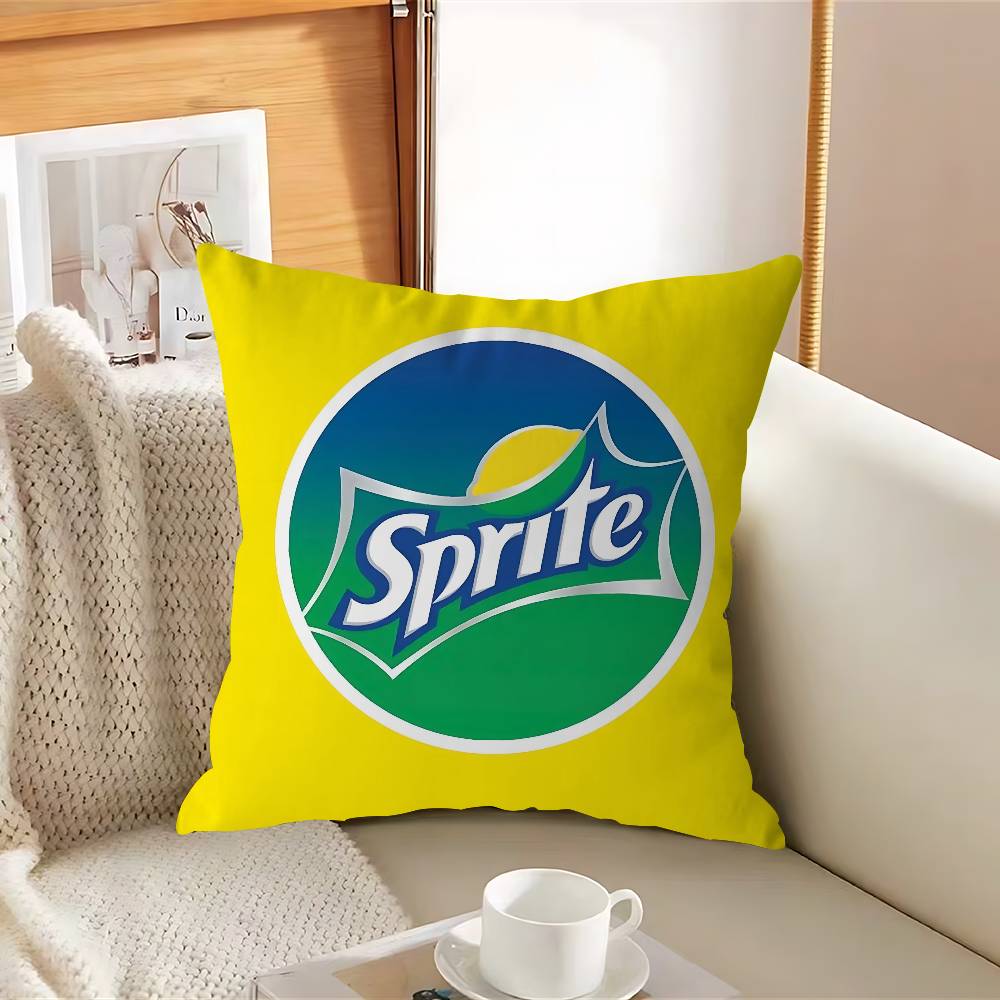 S-spri-te Logo Kissenbezug Auto Dekokissenbezug Für Sofa Auto Weihnachtsgeschenk 40x40cm 45x45cm
