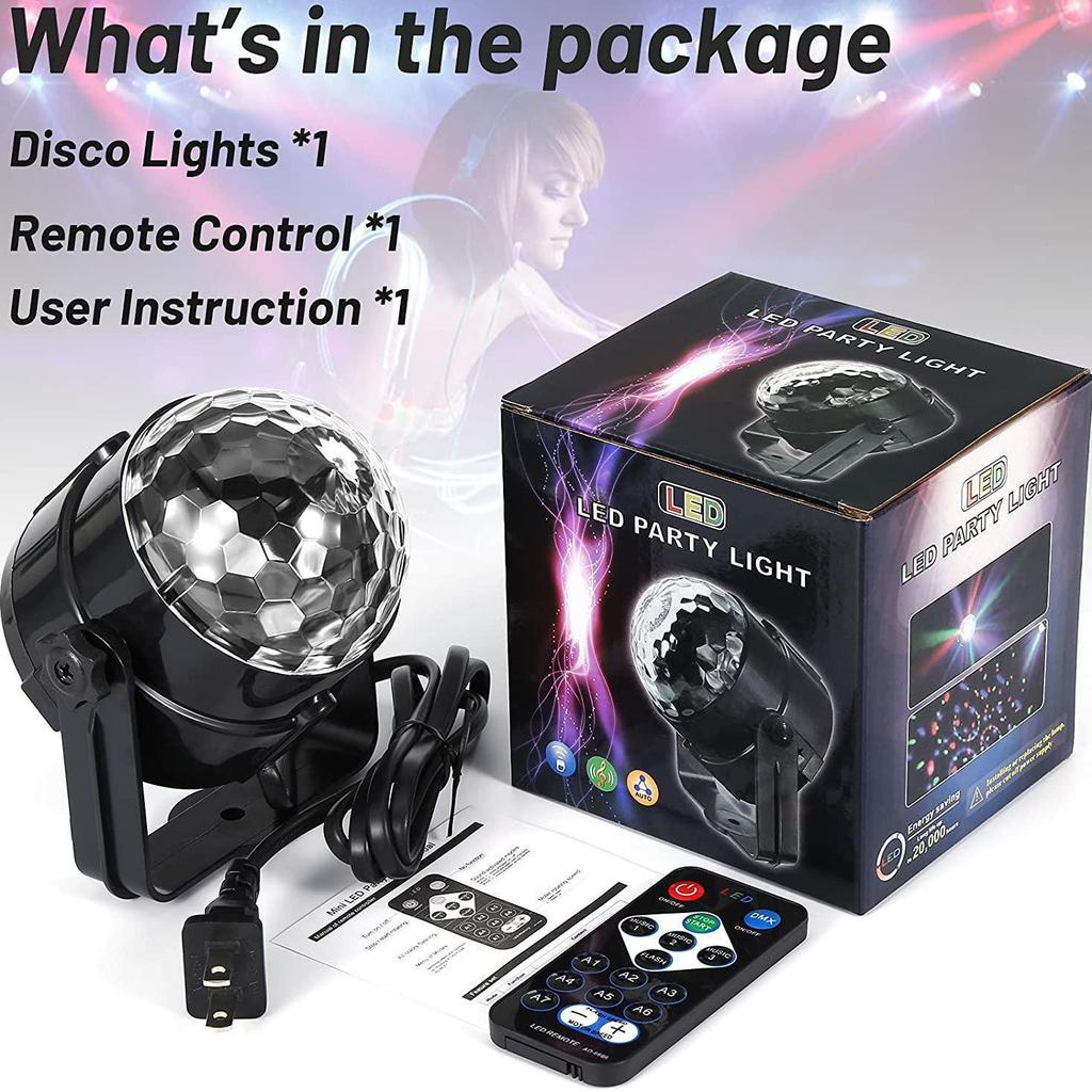 Remote Control LED Mini Crystal Ball DJ Stage Light with Starry Sky Projection