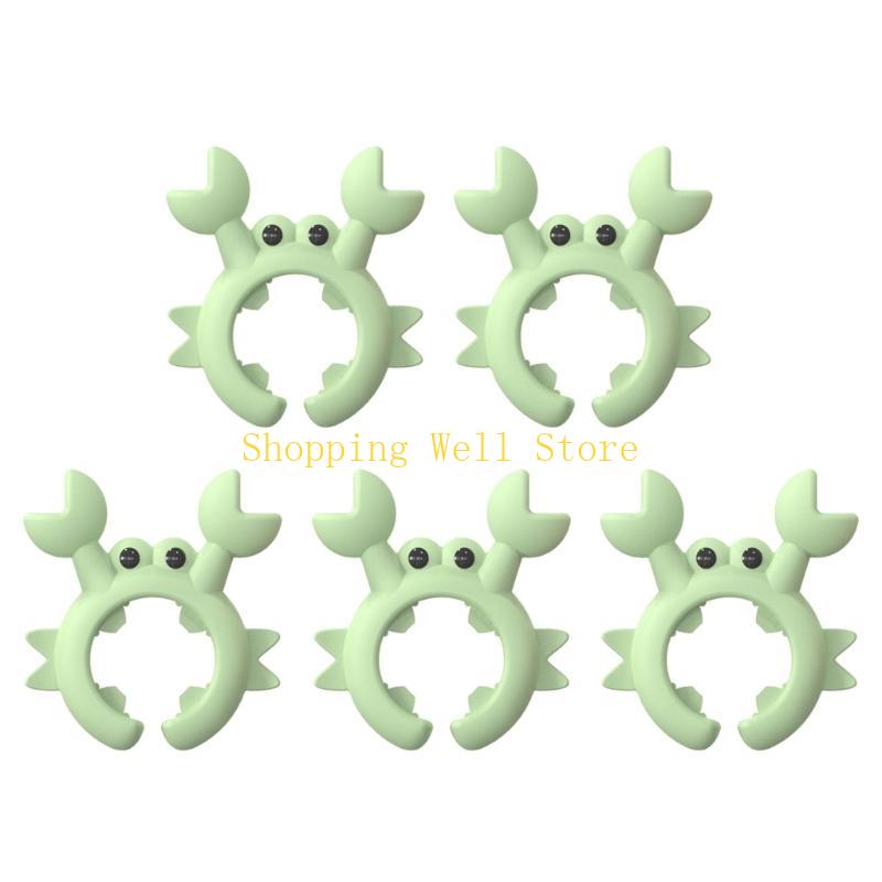 KX4B Set of 5 Silicone Spoon Rest Multifunctional Spatula Rack Kitchen Utensils Stand