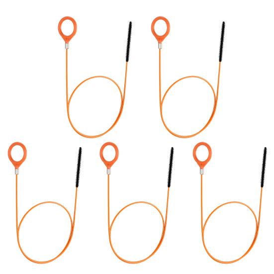 3/5Pcs Sink Dredger Reinforced Hook Tip Break-Proof Wire Rope Hair Clog Remover Long Reach Sink Cleaner