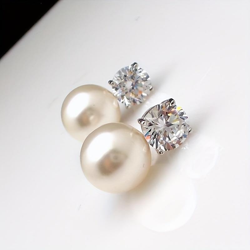 European and American fashionable women's pearl simple personality elegant creative temperament versatile niche dinner earrings