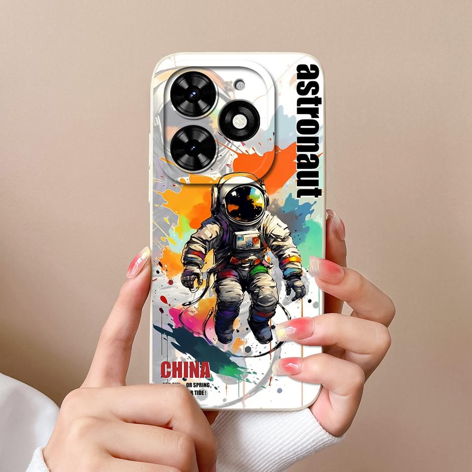 For Tecno Spark Go 2024 Casing Fashion Coconut Tree Liquid Silicone Soft TPU Shockproof Phone Cover For TecnoSpark Go 2024 Funda