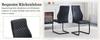 [Set of 2] Dining Chair In Black Diamond Pattern: High Backrest + Comfortable Seat Cushion, Black Metal Frame Non-Slip, for Restaurants Etc.