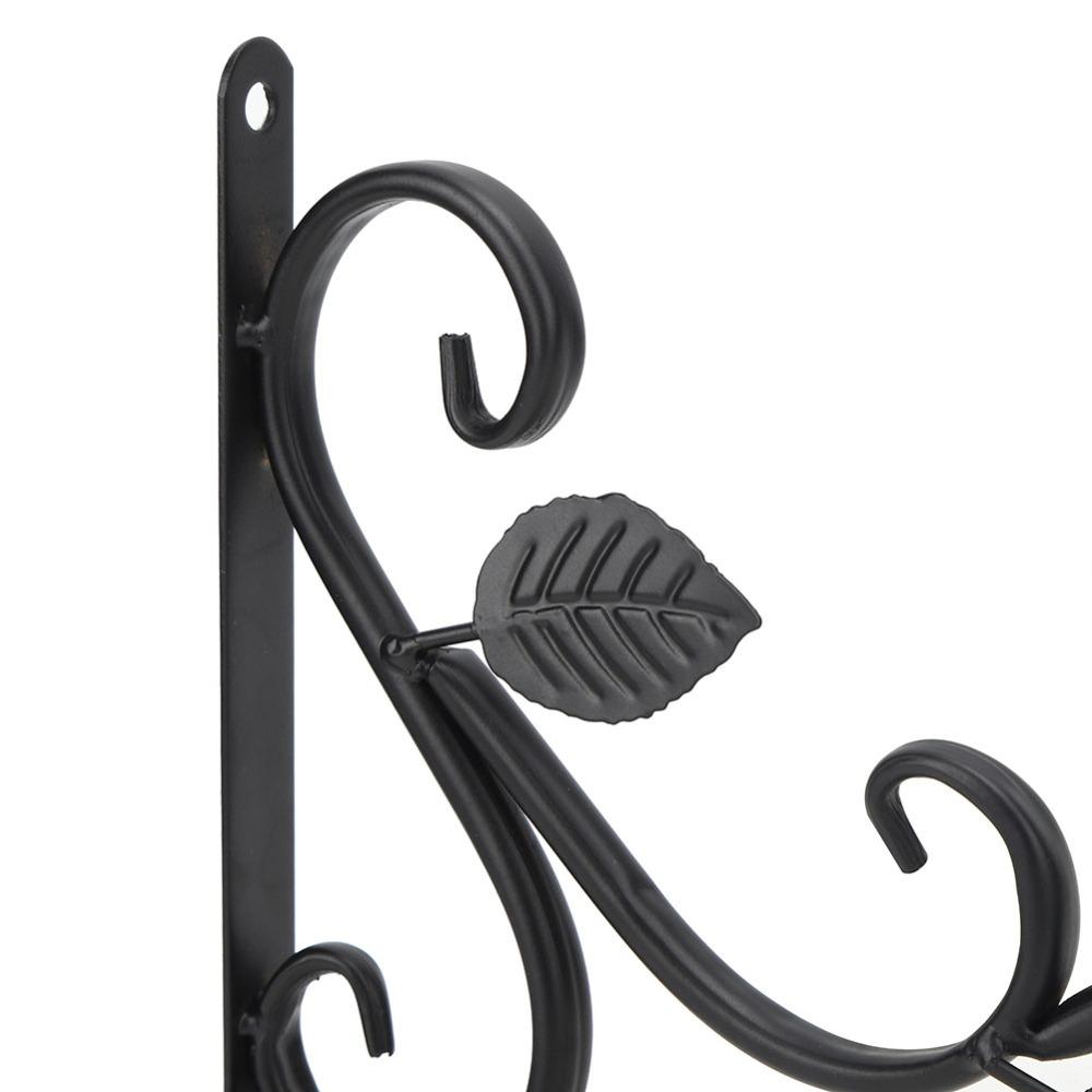 2pcs 11x9 In Plant Hanger Bracket Black Wall Hook Hanging Plant Bracket  Flower Pots
