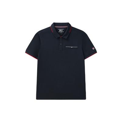 Color Block Logo Polo Shirt Men Tops Legendary-Blue F11M121120FNV