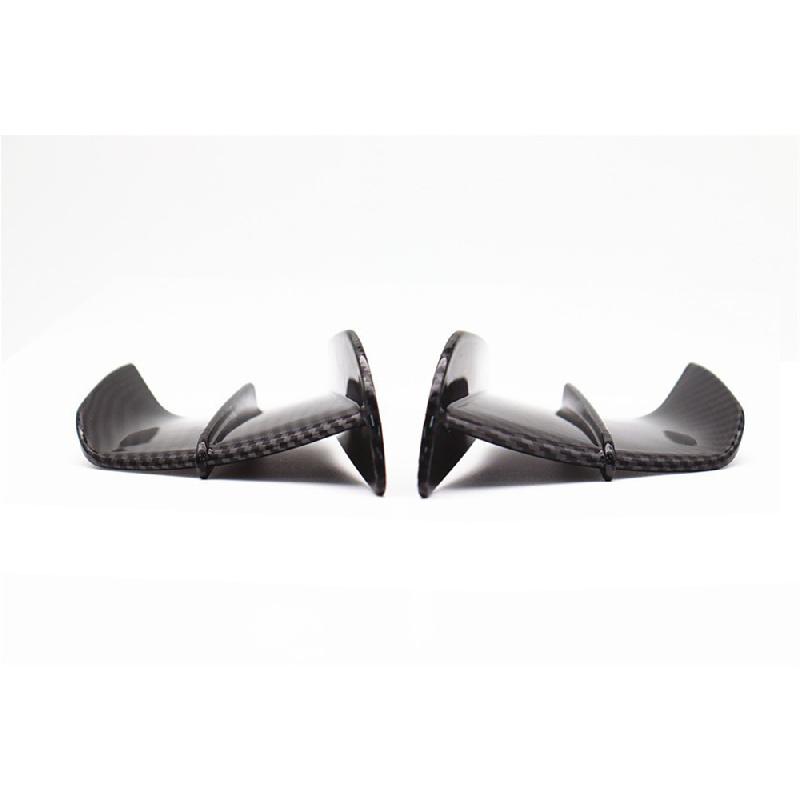 Universal Carbon Fiber Look Motorcycle Side Winglets Air Deflector Spoiler Trim