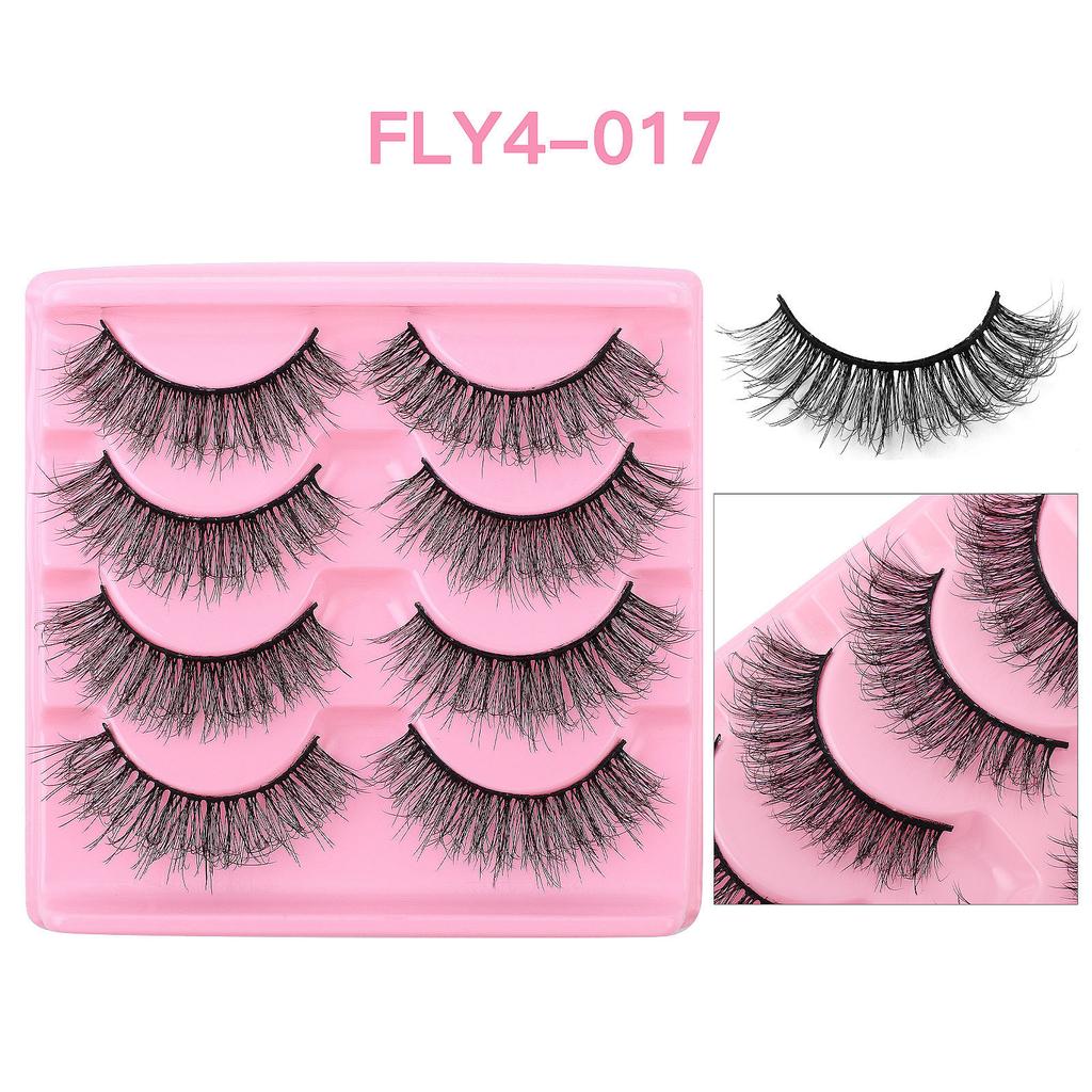 4 Pairs Of False Eyelashes, Thick Eyelashes, Exaggerated Fried Hair, Simulated Messy Eyelashes