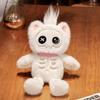 35cm Kawaii Serie Nera Gatto Scheletro Morbido Peluche Animale di Peluche Creativo Soffice Teschio Gotico Gattino per Bambini Regali di Halloween