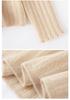 Women's 100% Pure Cashmere Striped Lurex Sweater - Half-High Neck, Long Sleeve Knitwear for Autumn and Winter