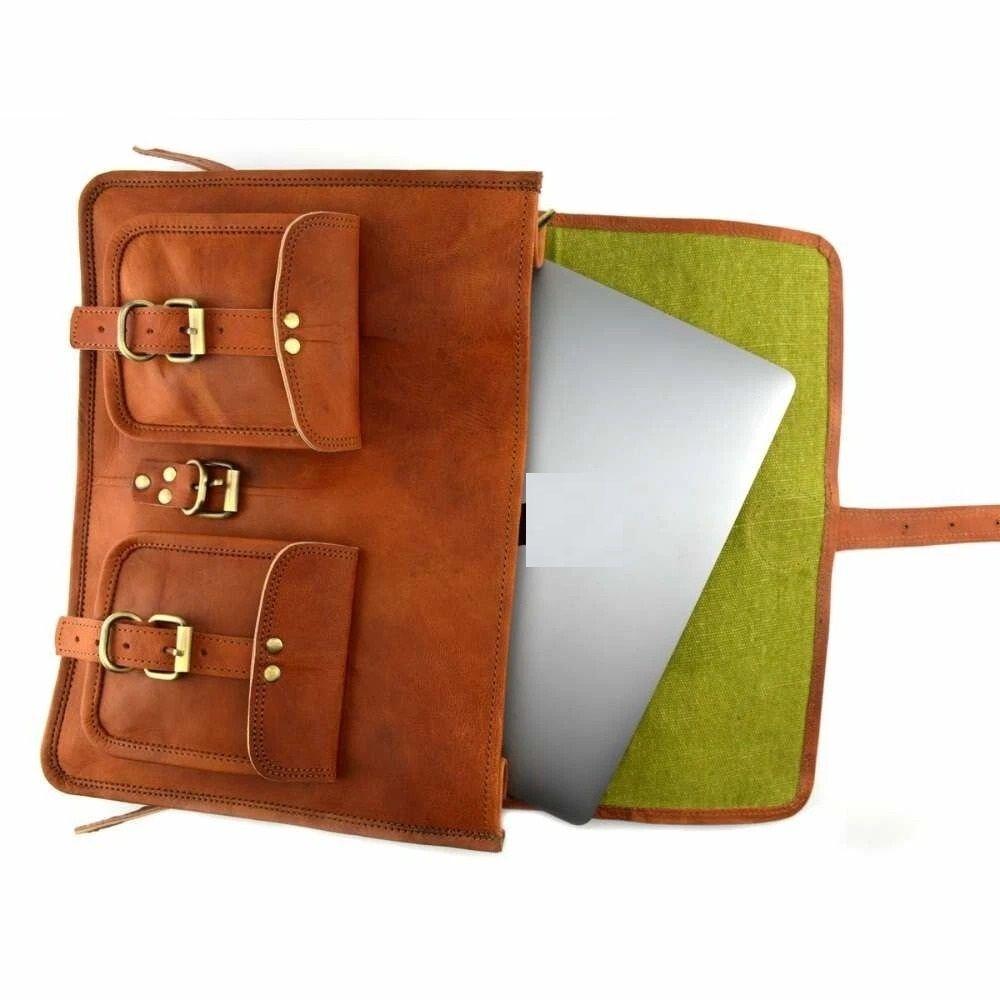 Bag Laptop Leather Messenger Handmade Vintage Briefcase Satchel Shoulder Men