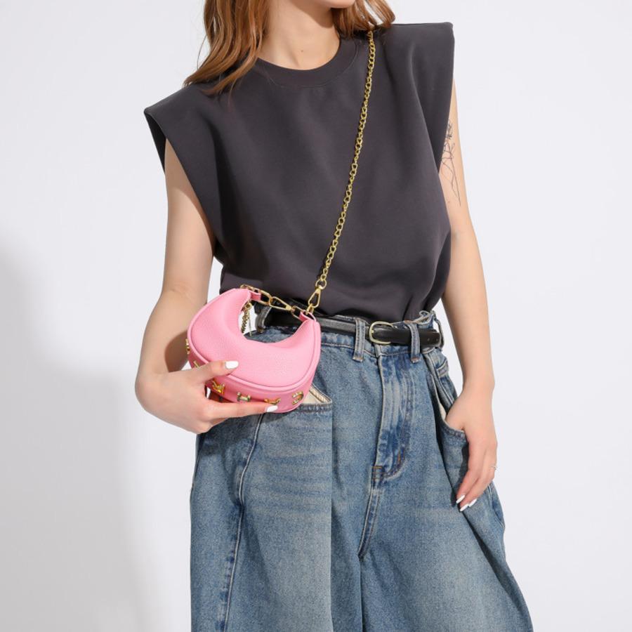 Dammode Månformad Väska Bokstavskedja Replika Crossbody Designerväskor Läderväskor