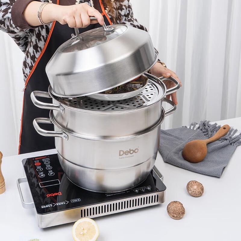 Debo 3-Layer 304 Stainless Steel Steamer Pot
