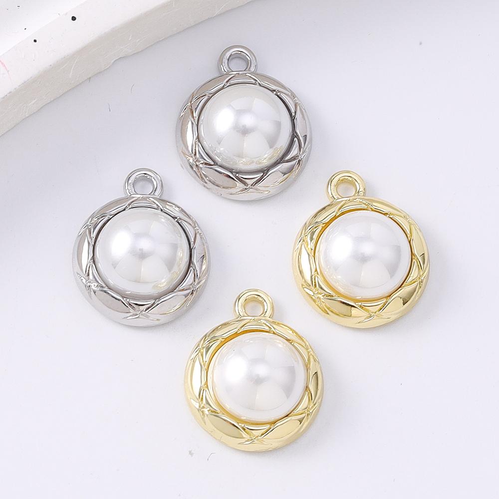 5pcs Elegant Pearl Charms Pendants for Jewelry Making Necklace Earrings DIY Handmade Accessories Supplies