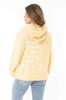 Women's Style Big Size Sweatshirt Large Size Yellow Back And Chest Printed Two Thread Hooded Sweatshirt