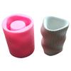 Wellenförmige verdrehte Gips-Silikonform DIY Sukkulenten Beton Blumentopf Vase Gips Zement Tonform Kerzenhalterform