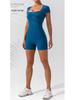 Lulu Nude Yoga Kurzarm Jumpsuit - Europäischer und Amerikanischer Stil