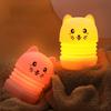 Cartoon Cat Telescopic Night Light Silicone Touch Sensor USB Charging LED Sensor Light Bedroom Decoration Touch Pat Light Gift