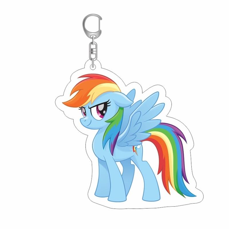 Pony Little My Pinkie Pie Pendants Keychain Rarity Decor Cartoon Cute Gifts Doll
