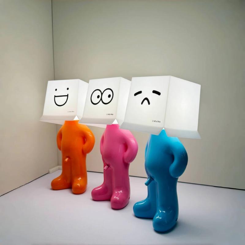 Creative LED Night Lamp Claeted Naughty Boy USB Plug Unique Pleats Reading Lighting Bedroom Bedside Table Light Children's Gift