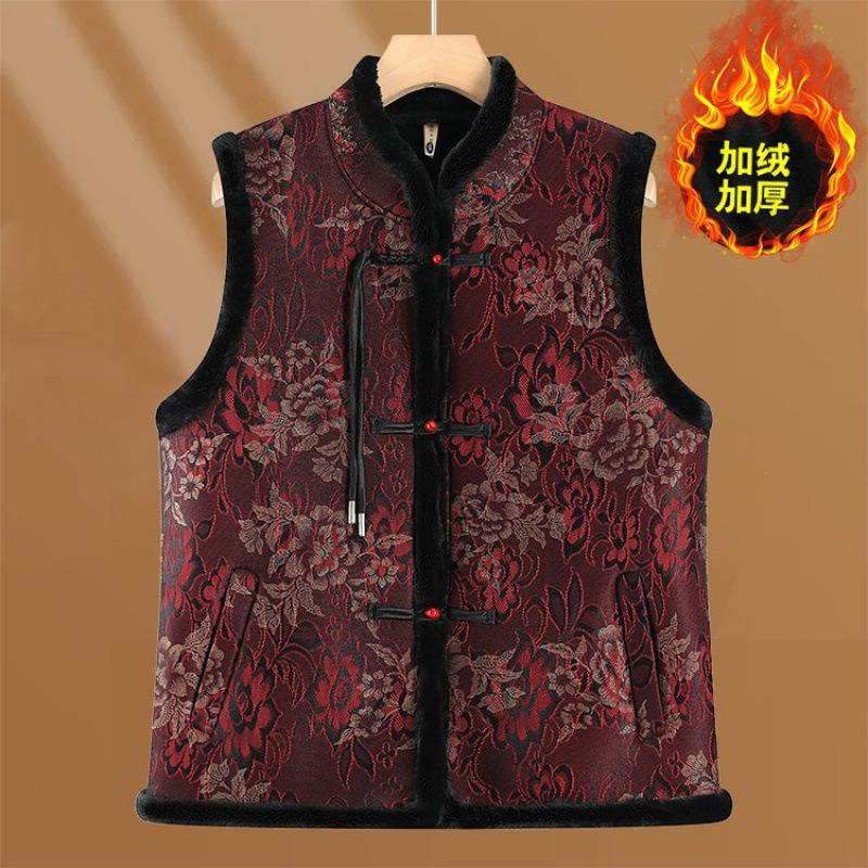 

Зимний жилет бархатный утолщенный жилет для женщин среднего и пожилого возраста пальто для пожилой женщины 6XL [recommended 160-82.5 kg]