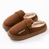 Fashion Fashion Women Indoor Fluffy Slippers for Autumn and Winter Thick Sole Anti-Slip Light Weight Couples House Floor Cotton Shoes