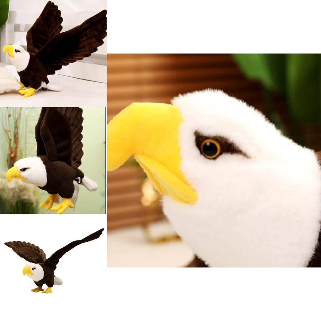 High Quality Plush White Headed Eagle Toy Soft Stuffed Animal For Home Decor And Kids Comforting Doll
