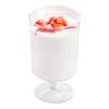 20 Pcs 100 ML Disposable Cups Pudding Yogurt Cup Roud Goblet Clear Cup Little Cup for DIY Sauce Jelly- No Lid or Spoon