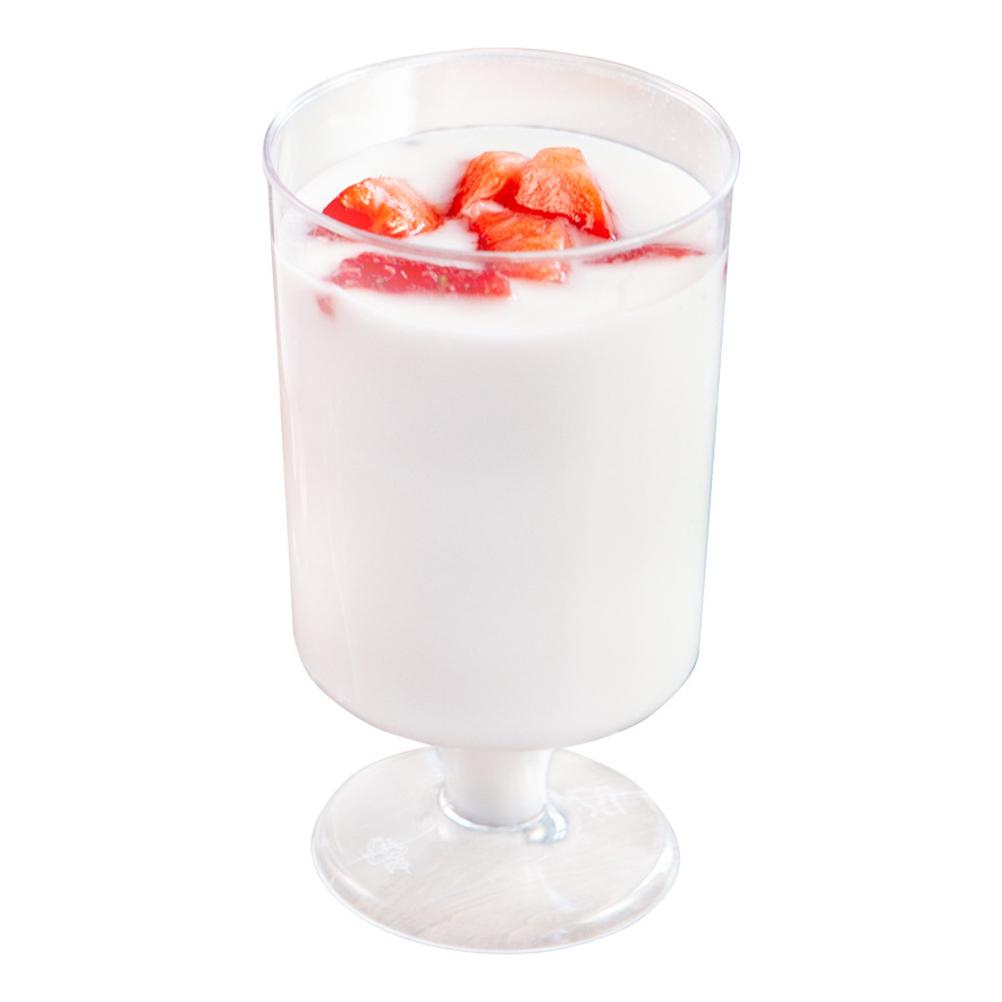 20 Pcs 100 ML Disposable Cups Pudding Yogurt Cup Roud Goblet Clear Cup Little Cup for DIY Sauce Jelly- No Lid or Spoon
