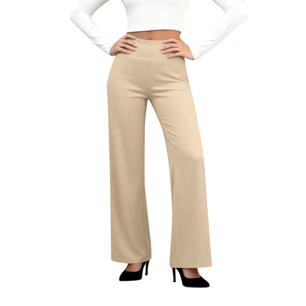 Women's high-waisted yoga pants, work pants, stretchy business-casual trousers