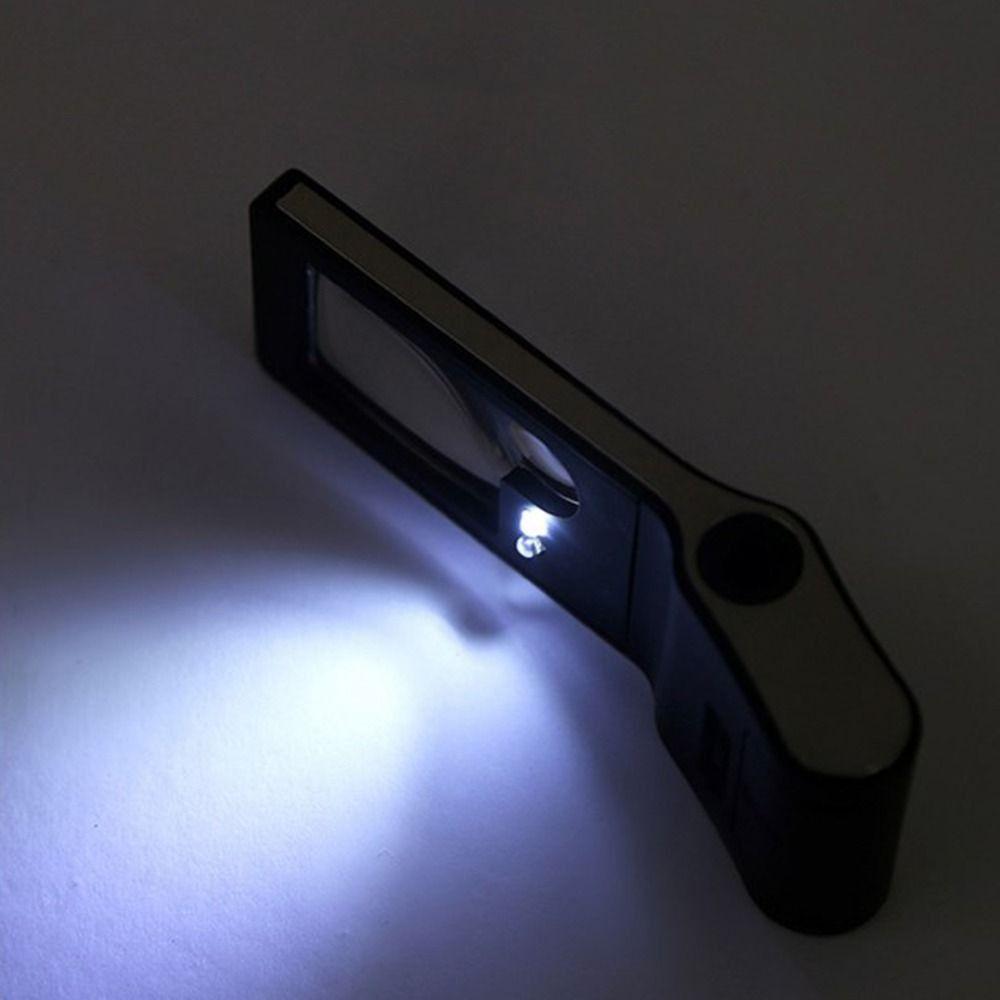 

Handheld Lighted Magnifying Glass Durable Reading Magnifier Optical Instruments чорний