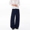 American retro trendy brand pleated design casual pants men's trend fashion loose wide-leg straight overalls