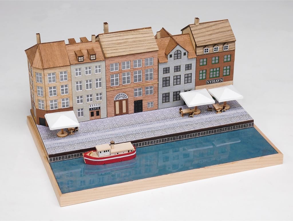 Woody Joe 1/220 European Streets Series: Copenhagen, Denmark, Wooden Model Assembly Kit (Scenery)